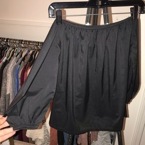 Black off the shoulder top